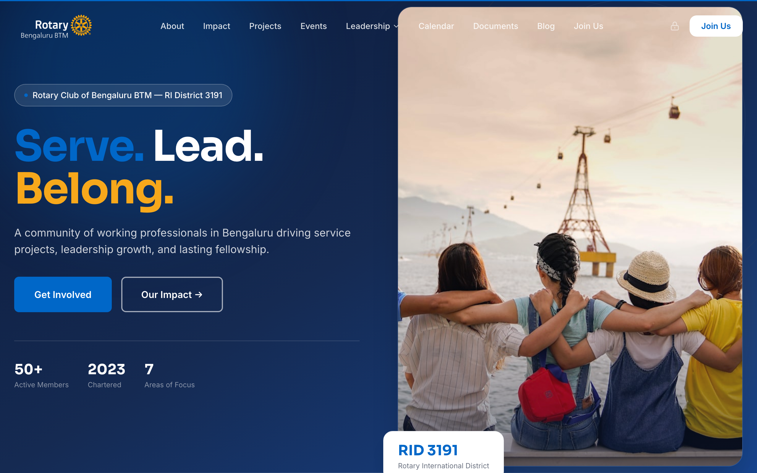 Screenshot of Rotary Club of Bengaluru BTM