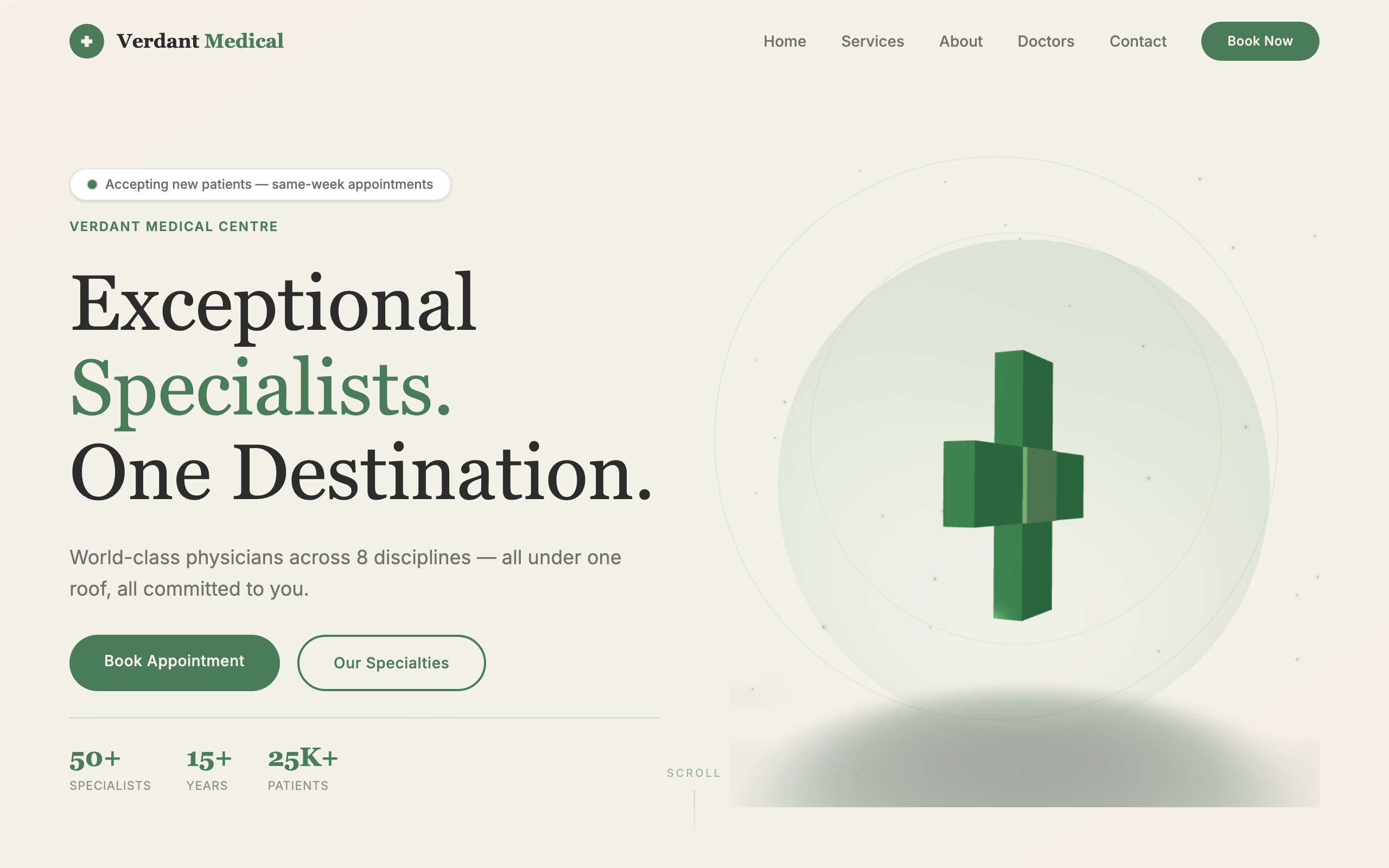 Screenshot of Verdant Medical Centre